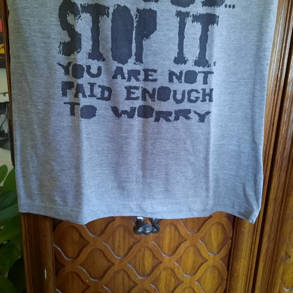 🌟FREE with purchase🌟Funny Career/Work Message Cotton Tee - Gray, Size S - Picture 7 of 16